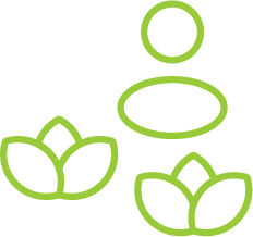 Cartoon person with flowers